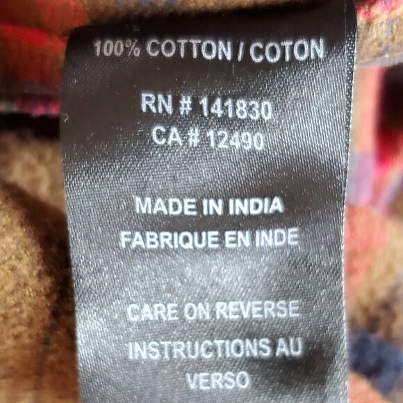 Dark Seas Division, Mens 100% Cotton, plaid, longsleeve, size Small - Picture 6 of 7